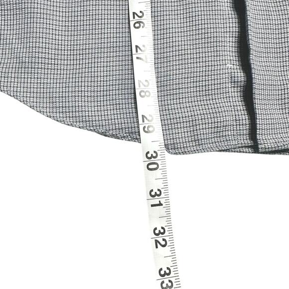 Yves Saint Laurent | Crosshatch Pattern Light Button Up Dress Shirt | Medium - Picture 7 of 13